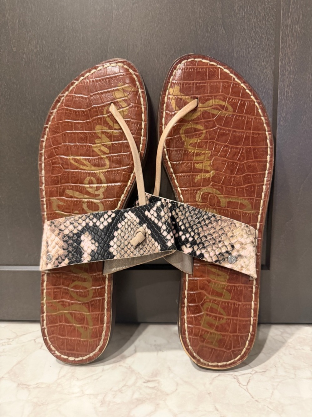 Sam Edelman Gus Leather Thong Sandals Size 7